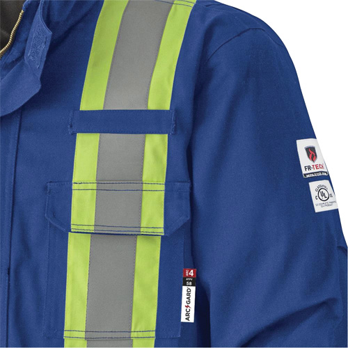 5523 Manteau de s&eacute;curit&eacute; ignifuge, Petit, Bleu royal, 58 cal/cm² M & M Nord Ouest Inc