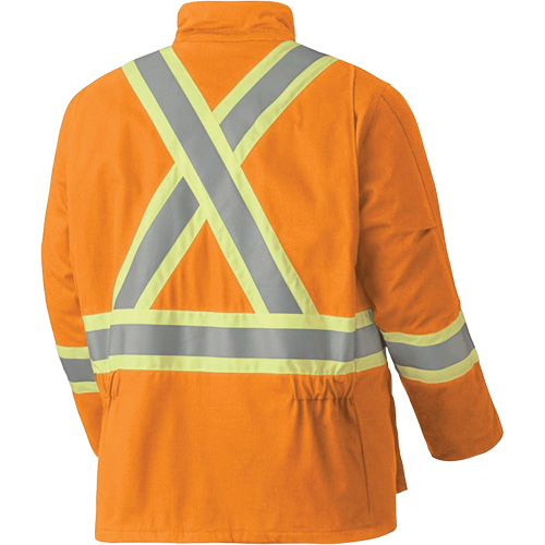 5533 Manteau de s&eacute;curit&eacute; ignifuge, Petit, Orange haute visibilit&eacute;, 58 cal/cm² M & M Nord Ouest Inc