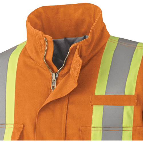 5533 Manteau de s&eacute;curit&eacute; ignifuge, Petit, Orange haute visibilit&eacute;, 58 cal/cm² M & M Nord Ouest Inc