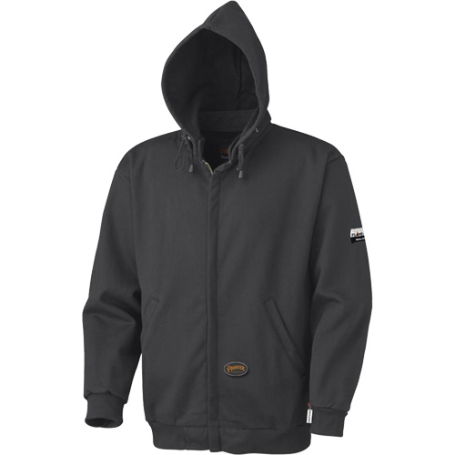 337 Flame-Resistant Zip Style Hoodie, Men's, X-Small, Black, 22 cal/cm² M & M Nord Ouest Inc