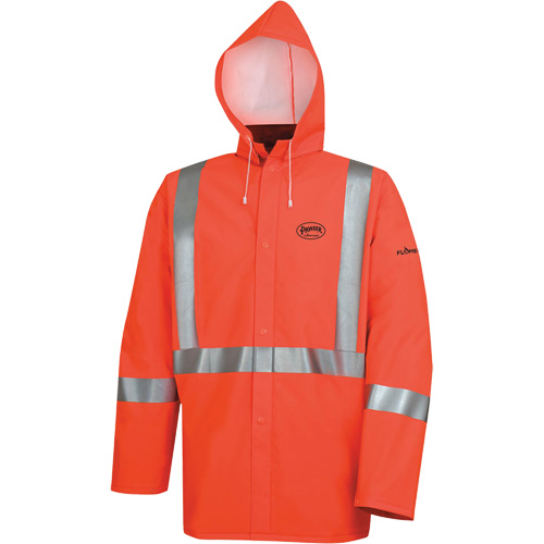 576J Veste de pluie ignifuge haute visibilit&eacute;, Petit, Orange haute visibilit&eacute; M & M Nord Ouest Inc