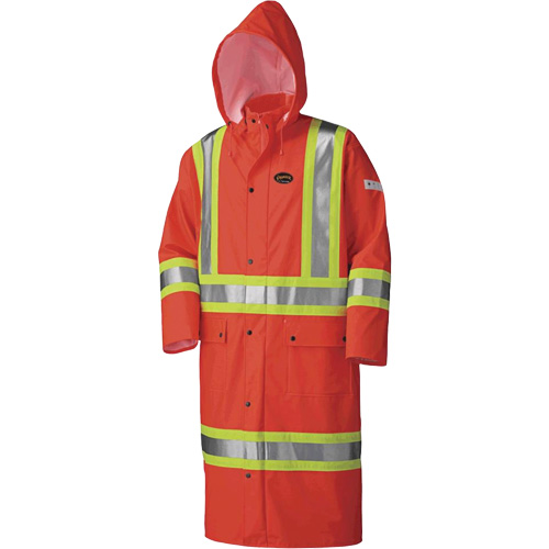 5896 Manteau long imperm&eacute;able et ignifuge, Petit, Orange haute visibilit&eacute; M & M Nord Ouest Inc