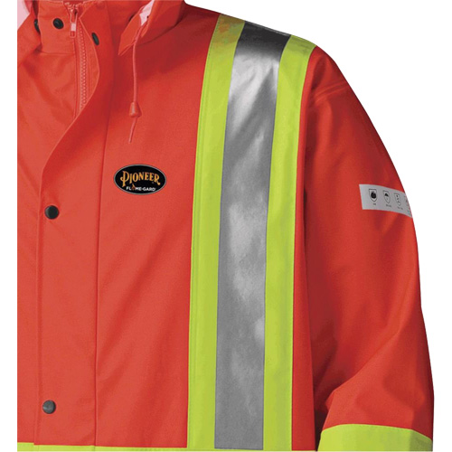 5896 Manteau long imperm&eacute;able et ignifuge, Petit, Orange haute visibilit&eacute; M & M Nord Ouest Inc