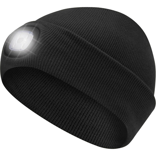 5678 Knit Toque with LED Headlight, Fleece Lining, One Size, Black M & M Nord Ouest Inc