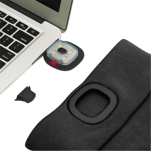 5678 Knit Toque with LED Headlight, Fleece Lining, One Size, Black M & M Nord Ouest Inc