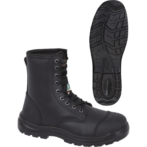 1027 Bottes de travail 8" noires, Cuir, Embout Acier, Taille 10 M & M Nord Ouest Inc