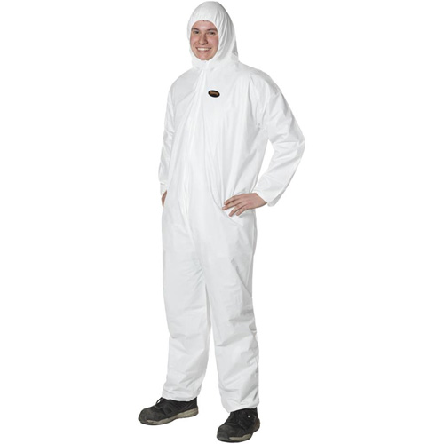 2055 Disposable Coveralls, Small, White, Microporous M & M Nord Ouest Inc