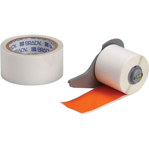 ToughStripe&reg; Ultra-Aggressive Adhesive Multi-Purpose Label Tape with Overlaminate, Polyester, Orange, 2" Width M & M Nord Ouest Inc