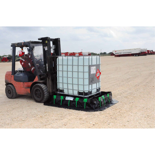 Ultra-Containment Berm&reg;, 1496 US gal. Capacity, 10' W x 20' L x 12" H, Stake Wall M & M Nord Ouest Inc