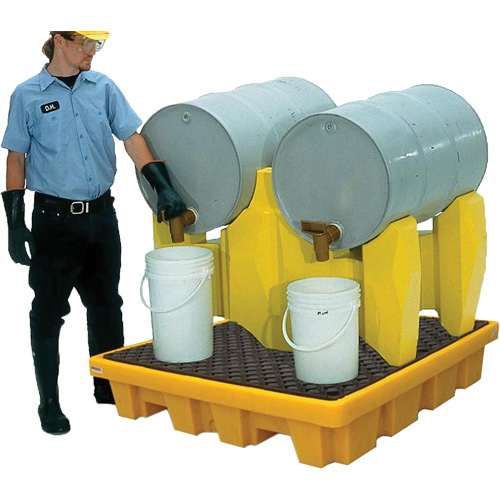 Syst&egrave;me de confinement Ultra-Drum sans drain pour 2 barils, 53" lo x 53" la x 44,8" ha, 1500 gal. US Capacit&eacute; M & M Nord Ouest Inc
