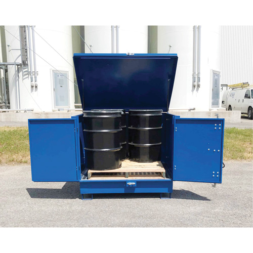 Palette de d&eacute;versement en acier avec couvercle rigide S-4 Ultra, 61" lo x 54,4" la x 52" h, Capacit&eacute; de charge 4700 lb M & M Nord Ouest Inc