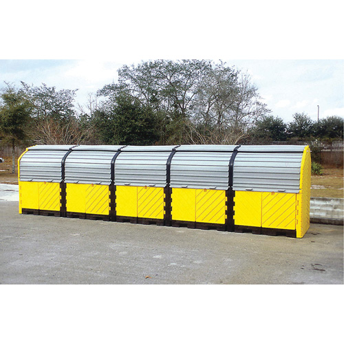 P20 Plus Ultra-Hard Top Spill Pallets&reg; with Drain, 312" L x 79" W x 62" H, 9000 lbs. Load Capacity M & M Nord Ouest Inc