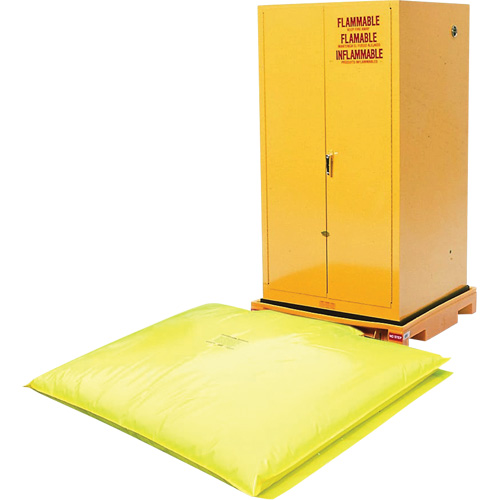 Single Drum Ultra-Safety Cabinet Bladder System, 37,8" lo x 37,8" la x 6,3" h, Capacit&eacute; de charge 1500 lb M & M Nord Ouest Inc