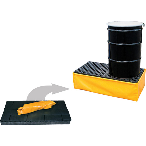 2-Drum Flexible Ultra-Spill Pallet&reg;, 66 US gal. Spill Capacity, 48" x 24" x 14" M & M Nord Ouest Inc