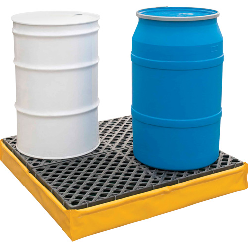 4-Drum Flexible Ultra-Spill Pallet&reg;, 66 US gal. Spill Capacity, 48" x 48" x 7" M & M Nord Ouest Inc