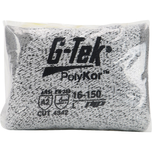 Gants r&eacute;sistants aux coupures G-Tek en tricot sans couture, Taille T-petit, Calibre 13, Rev&ecirc;tement Polyur&eacute;thane, Enveloppe en PolyKor, ASTM ANSI niveau A2/EN 388 niveau B M & M Nord Ouest Inc