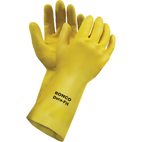 Dura-Fit Reusable Gloves, Size Small/7, 12" L, Latex, Flock-Lined Inner Lining, 20-mil M & M Nord Ouest Inc