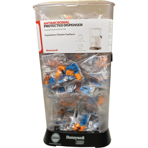 Distributeur de bouchons doreille filaires HL400 AM avec boîte de bouchons doreille FF-30 M & M Nord Ouest Inc