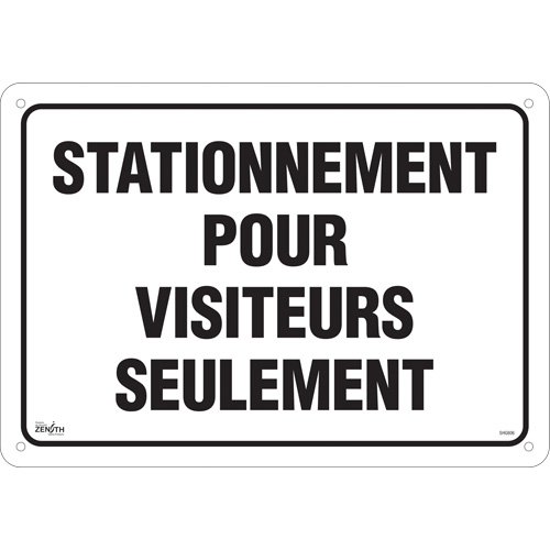 Enseigne  Stationnement pour visiteurs , 14" x 20", Aluminium, Français M & M Nord Ouest Inc