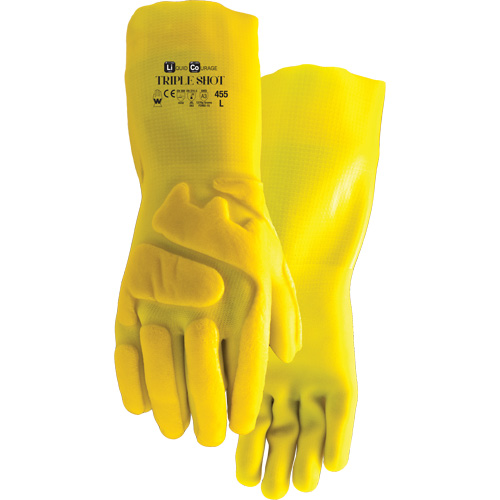Gants r&eacute;sistant &agrave; la coupe 455 Triple Shot, Taille Grand, PVC, Doublure en Nylon M & M Nord Ouest Inc