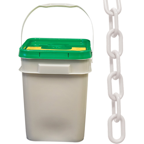 Heavy-Duty Plastic Safety Chain, White M & M Nord Ouest Inc