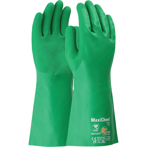 ATG MaxiChem&reg; Chemical-Resistant Gloves, Size Small, 14" L, Nitrile M & M Nord Ouest Inc