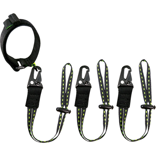 GearLink Wrist Lanyard with Interchangeable Ends, Fixed Length, Hook & Loop/Loop M & M Nord Ouest Inc