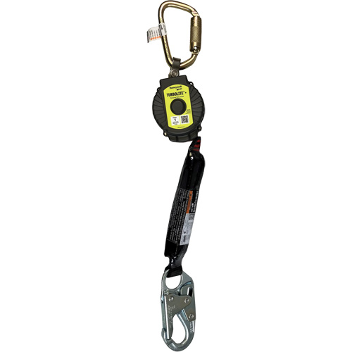 Limiteur de chute personnel TurboLite+ Miller, 6', Sangles, Stationnaire M & M Nord Ouest Inc