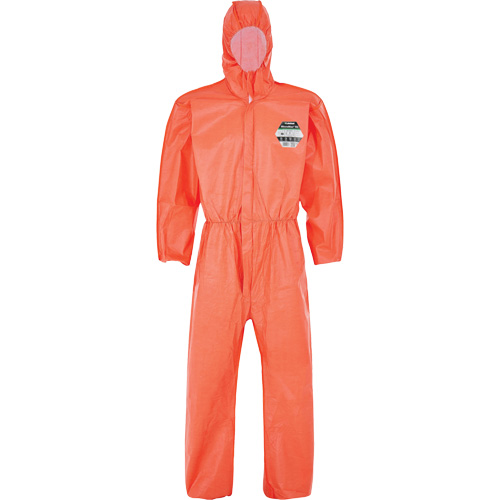 MicroMax&reg; NS Coverall with Elastic Hood, Cuffs, Waist & Ankles, Small, Orange, Microporous M & M Nord Ouest Inc