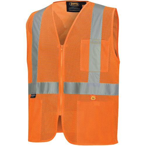 6943 Flame-Resistant Mesh Safety Vest, High Visibility Orange, Small, Polyester M & M Nord Ouest Inc