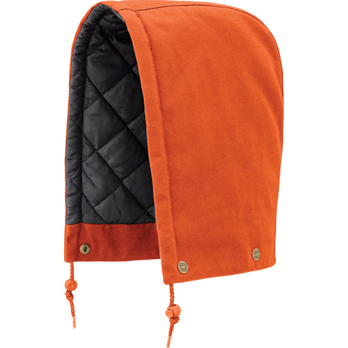 539 Capuchon pour parka, blouson aviateur ou combinaison de s&eacute;curit&eacute; matelass&eacute;e, Orange, Coton M & M Nord Ouest Inc
