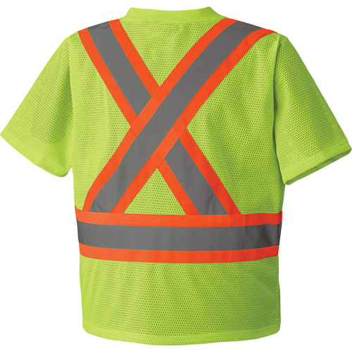 5993P T-shirt de s&eacute;curit&eacute; en maille, Polyester, Petit, Jaune lime haute visibilit&eacute; M & M Nord Ouest Inc