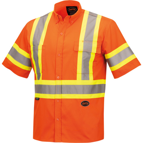 4442 Ultra Cool Short-Sleeved Safety Shirt, Cotton, Small, High Visibility Orange M & M Nord Ouest Inc