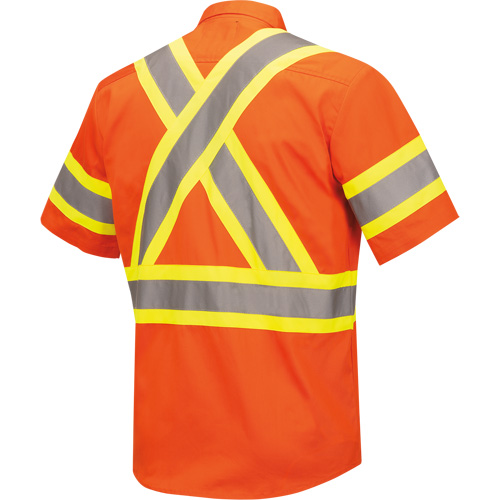 4442 Ultra Cool Short-Sleeved Safety Shirt, Cotton, Small, High Visibility Orange M & M Nord Ouest Inc