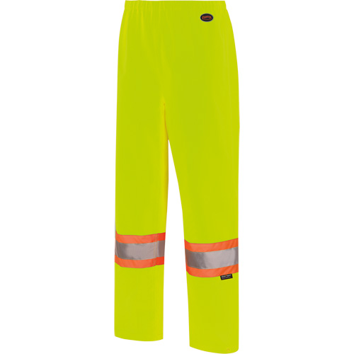 5629W Pantalon &agrave; bavette imperm&eacute;able pour femmes, Polyester/Polyur&eacute;thane, T-petit, Jaune lime haute visibilit&eacute; M & M Nord Ouest Inc