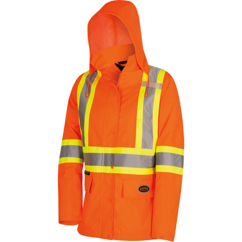5626W The Rock Women's 300D  Quilted Safety Parka, Polyester/Polyurethane, High Visibility Orange, X-Small M & M Nord Ouest Inc