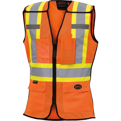486 Veste de s&eacute;curit&eacute; d&eacute;tachable haute visibilit&eacute;, Orange haute visibilit&eacute;, T-petit, Polyester M & M Nord Ouest Inc