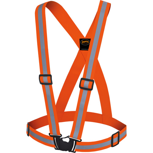 5496 High-Visibility Safety Sash, High Visibility Orange, Silver Reflective Colour, One Size M & M Nord Ouest Inc