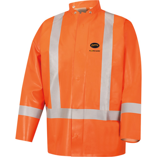 5990J Super Heavy-Duty FR/Arc Resistant Safety Rain Jacket, Small, High Visibility Orange, 11 cal/cm² M & M Nord Ouest Inc