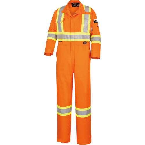 5551T Combinaison ignifuge et r&eacute;sistant aux arcs &eacute;lectriques Flame-Gard, Taille 42 (grande taille), Orange haute visibilit&eacute;, 9,1 cal/cm² M & M Nord Ouest Inc