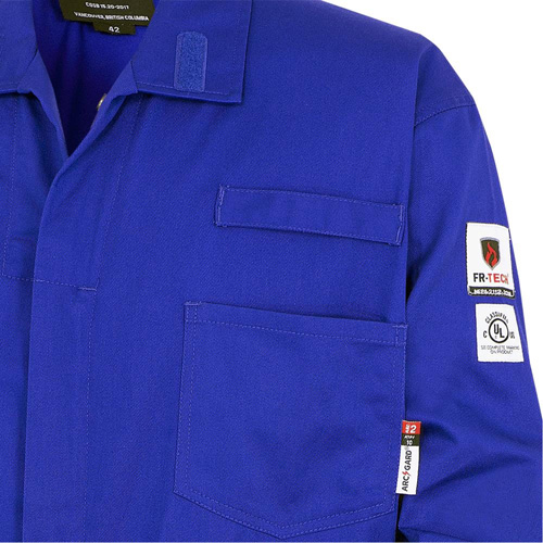 7779T Combinaisons ignifuges r&eacute;sistants aux arcs &eacute;lectriques 88/12 FR-Tech, Taille 40 (grand taille), Bleu royal, 10 cal/cm² M & M Nord Ouest Inc