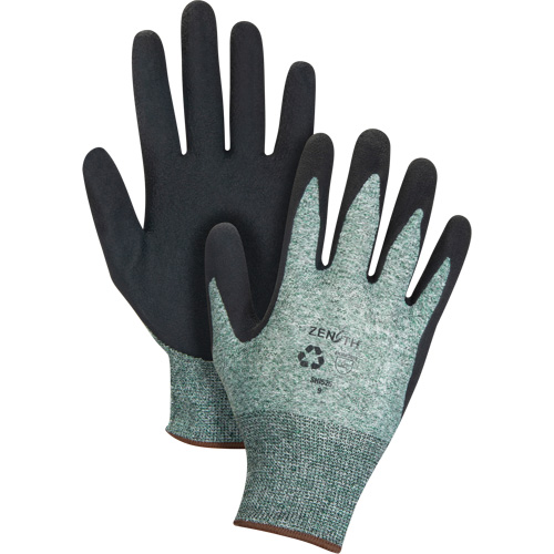 Gants &eacute;cologiques enduits &agrave; prise cr&ecirc;p&eacute;e, 7, R&ecirc;vetement Mousse de latex, Calibre 15, Enveloppe en Nylon/rPET M & M Nord Ouest Inc