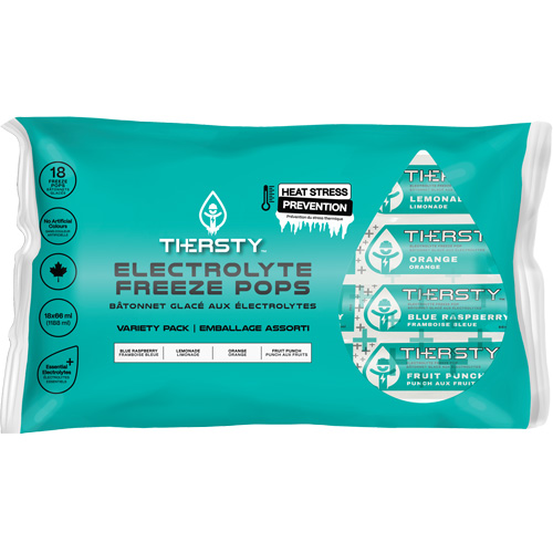 Hydration Drink Freeze Pops, Frozen, Mixed Flavours M & M Nord Ouest Inc