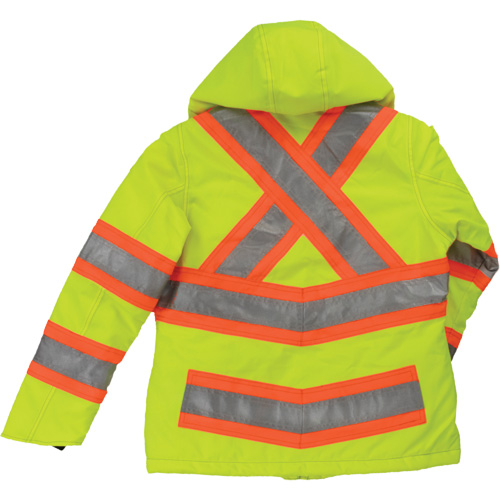 Womens Insulated Flex Safety Jacket, Polyester, High Visibility Lime-Yellow, 2X-Large M & M Nord Ouest Inc