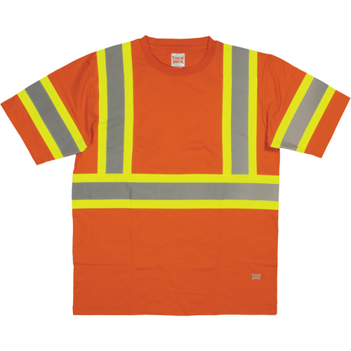 Short Sleeve Safety T-Shirt, Cotton, X-Small, High Visibility Orange M & M Nord Ouest Inc