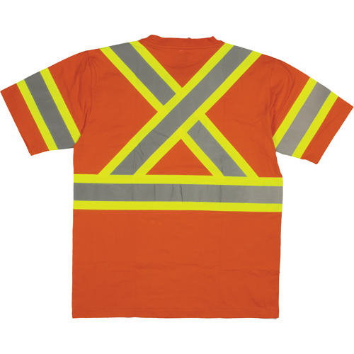 Short Sleeve Safety T-Shirt, Cotton, X-Small, High Visibility Orange M & M Nord Ouest Inc