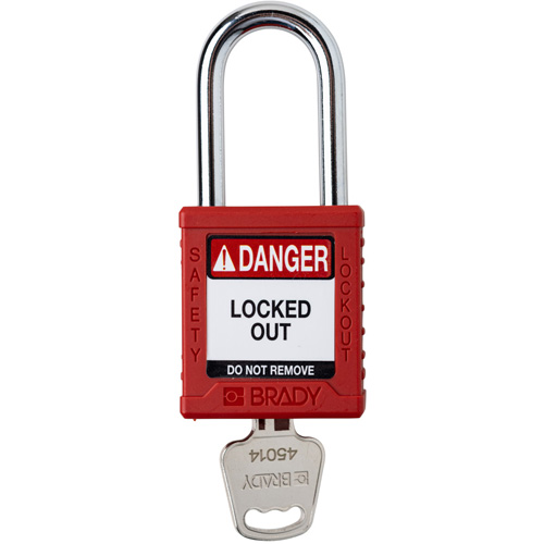 Velocity Lockout Padlock, Red, Keyed Different, Nylon, 1-1/2" Width M & M Nord Ouest Inc