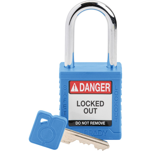 Velocity Lockout Padlock, Blue, Keyed Different, Nylon, 1-1/2" Width M & M Nord Ouest Inc