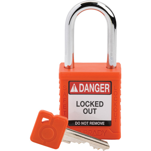 Velocity Lockout Padlock, Orange, Keyed Different, Nylon, 1-1/2" Width M & M Nord Ouest Inc