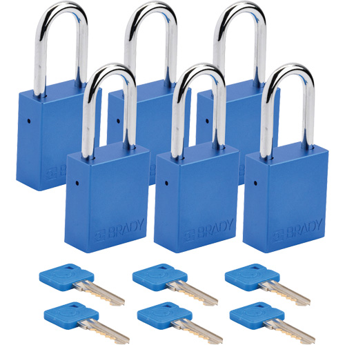 Lockout Padlock, Safety Padlock, Keyed Different, Aluminum, 1-1/2" Width M & M Nord Ouest Inc